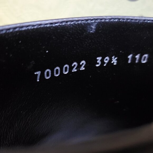 NIB Gucci square G black leather booties IT 38.5 US 8.5 - Picture 11 of 11